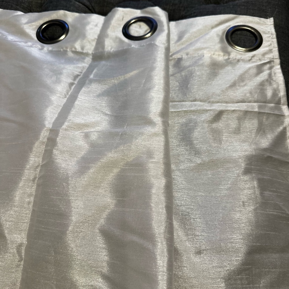 Elegant Silver Gray Grommet Curtain Panels (2)